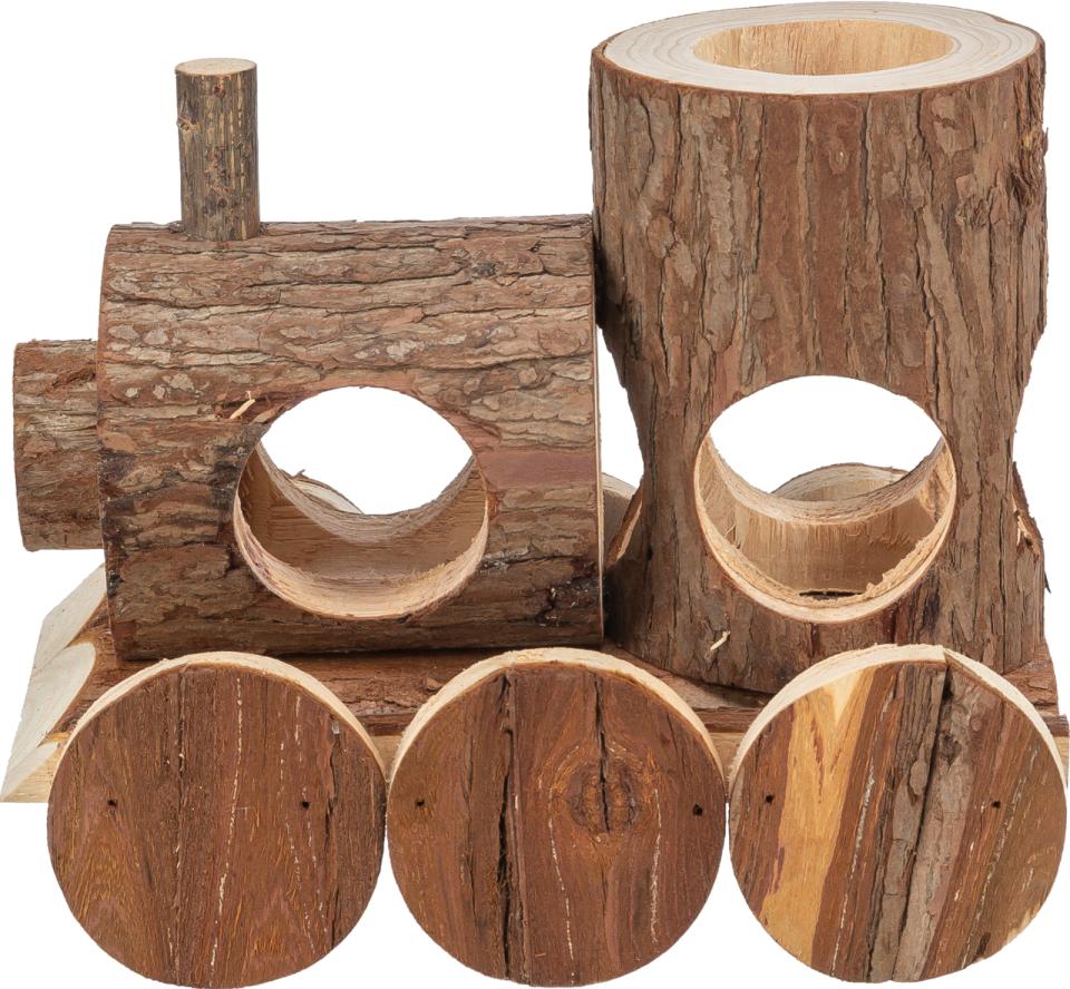 Trixie Levin train, home to mice in bark