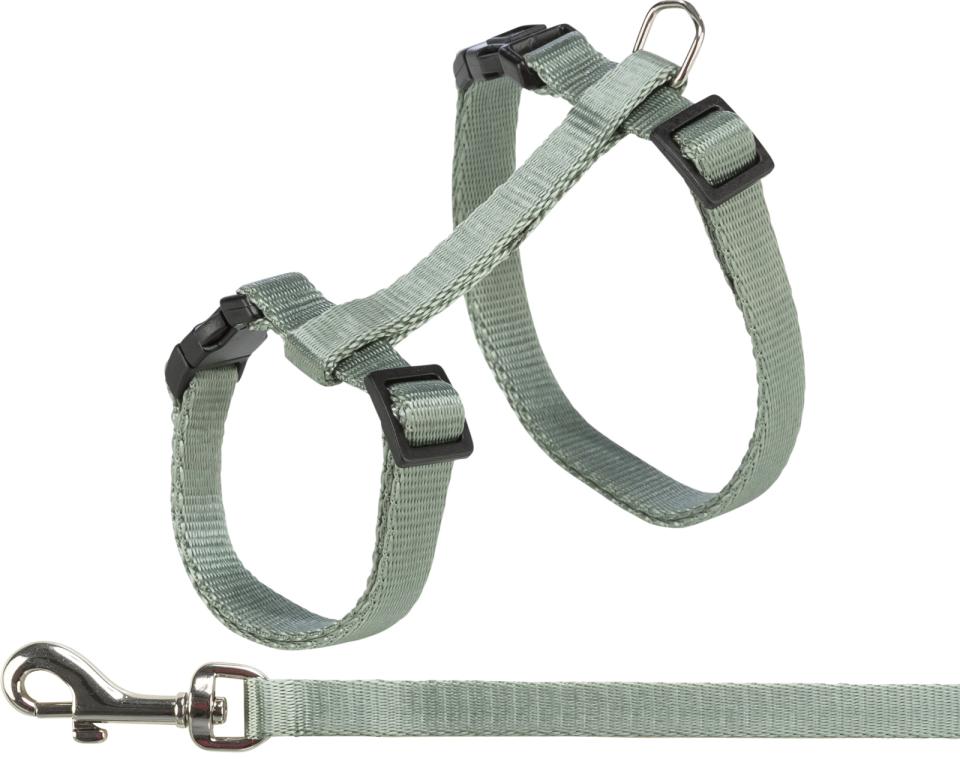 Trixie cat harness (10 mm webbing) with line