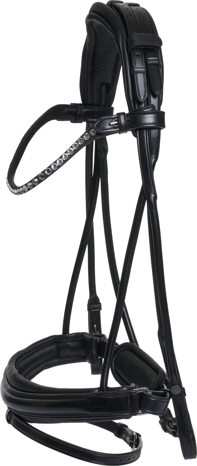 CATAGO Shay rolled bridle w/flash & pullback