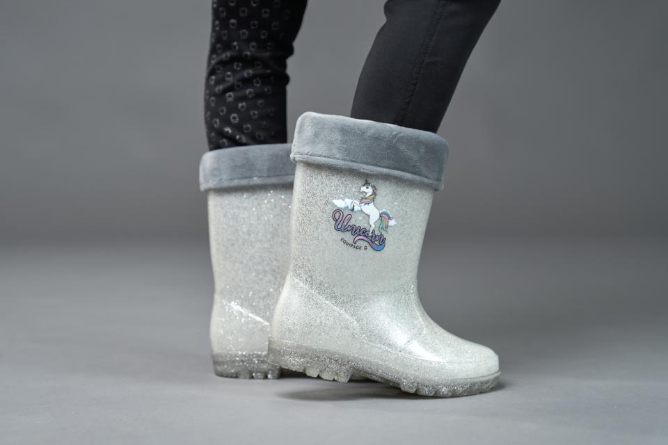 Equipage Light glittriga gummistövlar för barn