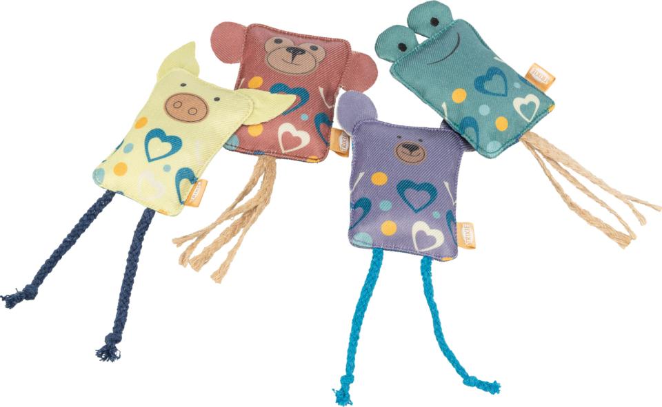 Trixie legetøj med pude med knitre, assort. figurer