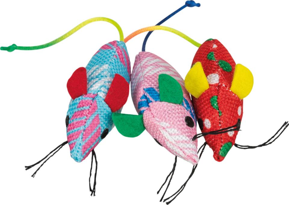 Mouse, fabric, catnip 7cm
