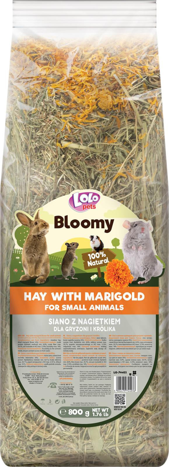 Bloomy Hay with marigold