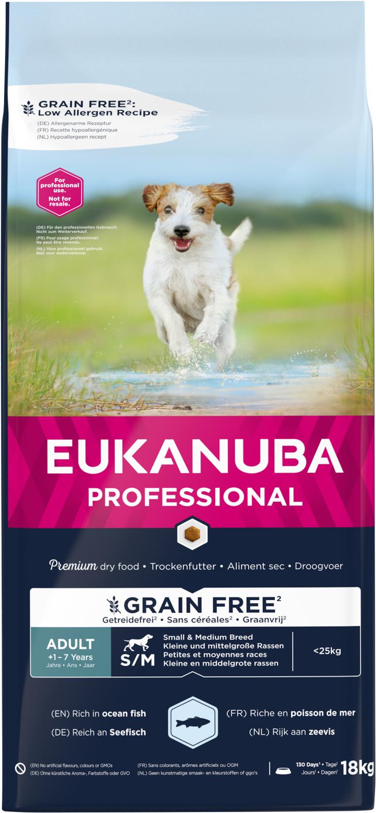 EUKANUBA Adult Small/Medium Grainfree Ocean Fish