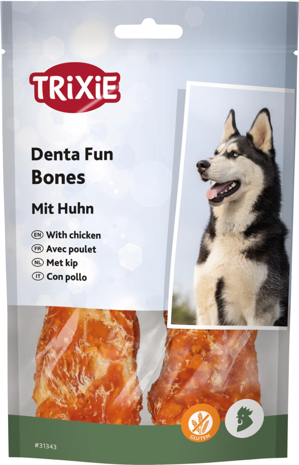 Denta Fun Chicken Chewing Bone, packaged