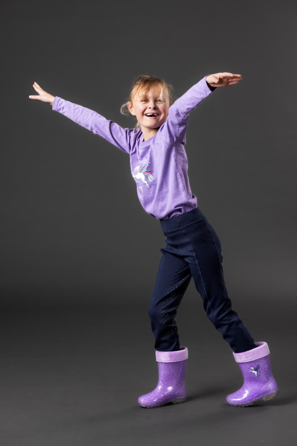 Equipage Light glittriga gummistövlar för barn