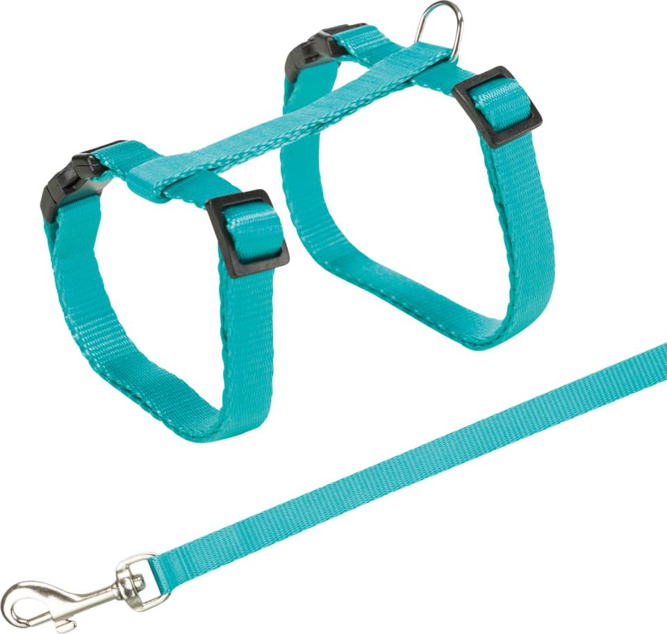 Trixie cat harness (10 mm webbing) with line