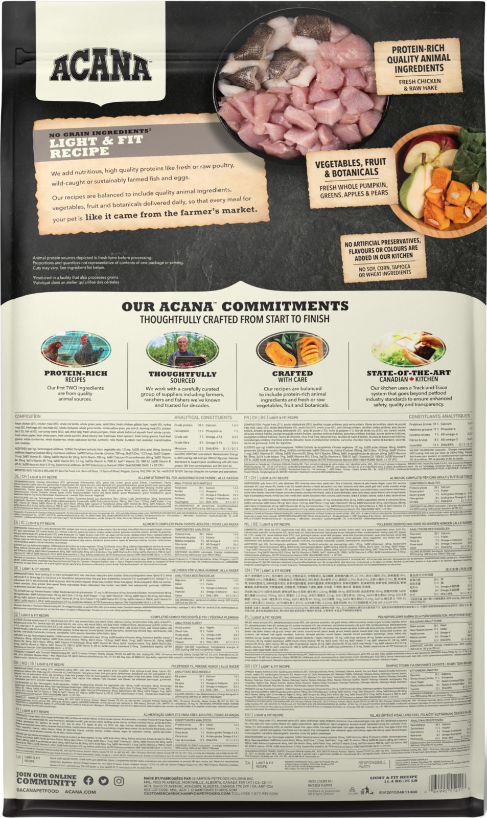 ACANA Dog Range Light & Fit (kylling og fisk)