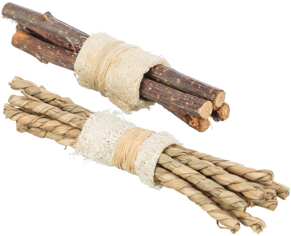 Trixie sticks with loofah