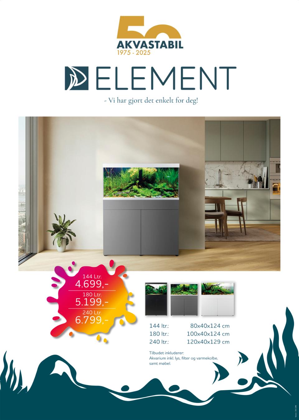 AkvaStabil ELEMENT kampagne plakat 50x70cm NO