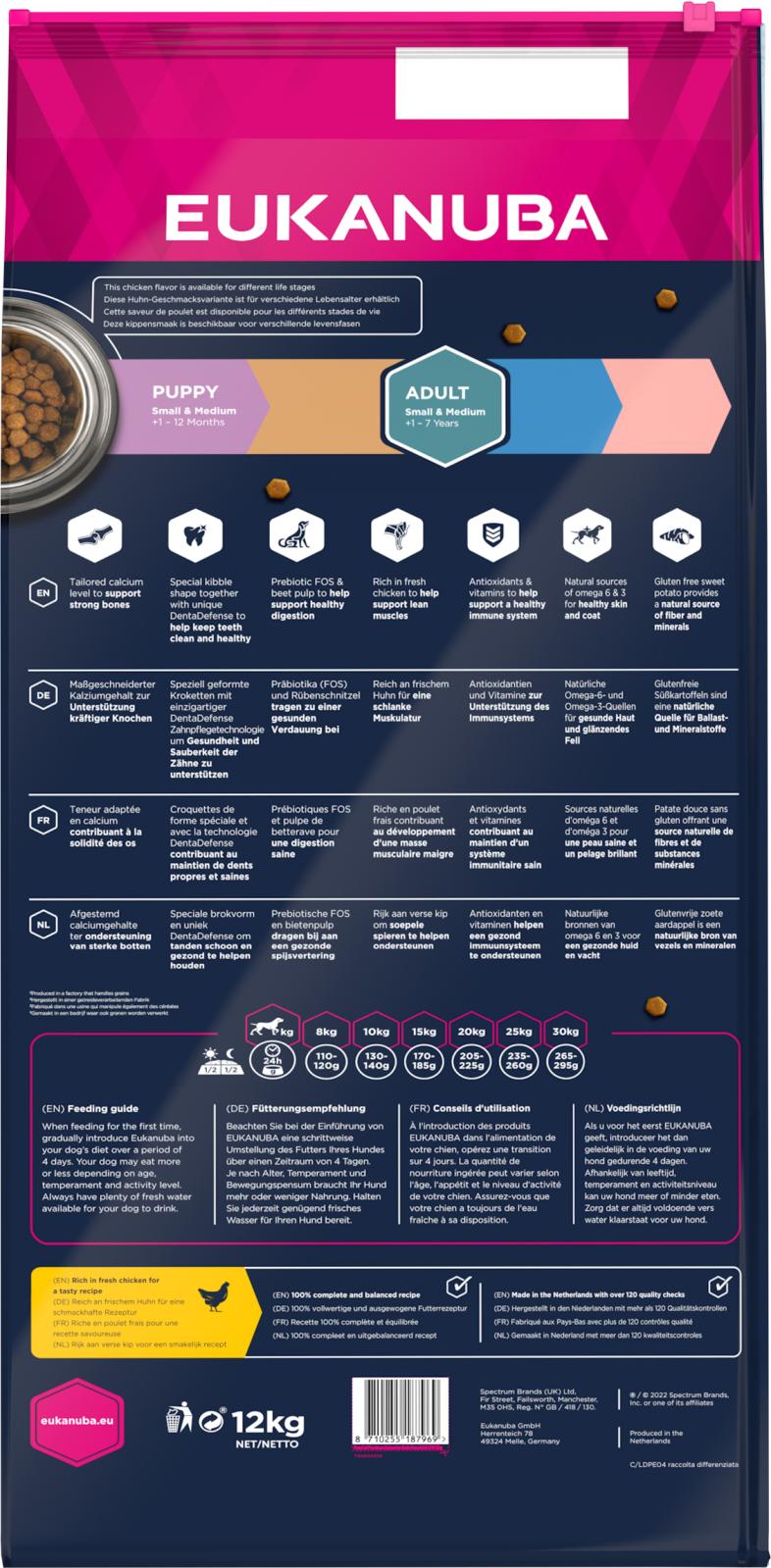 EUKANUBA Adult Small/Medium Grainfree kylling