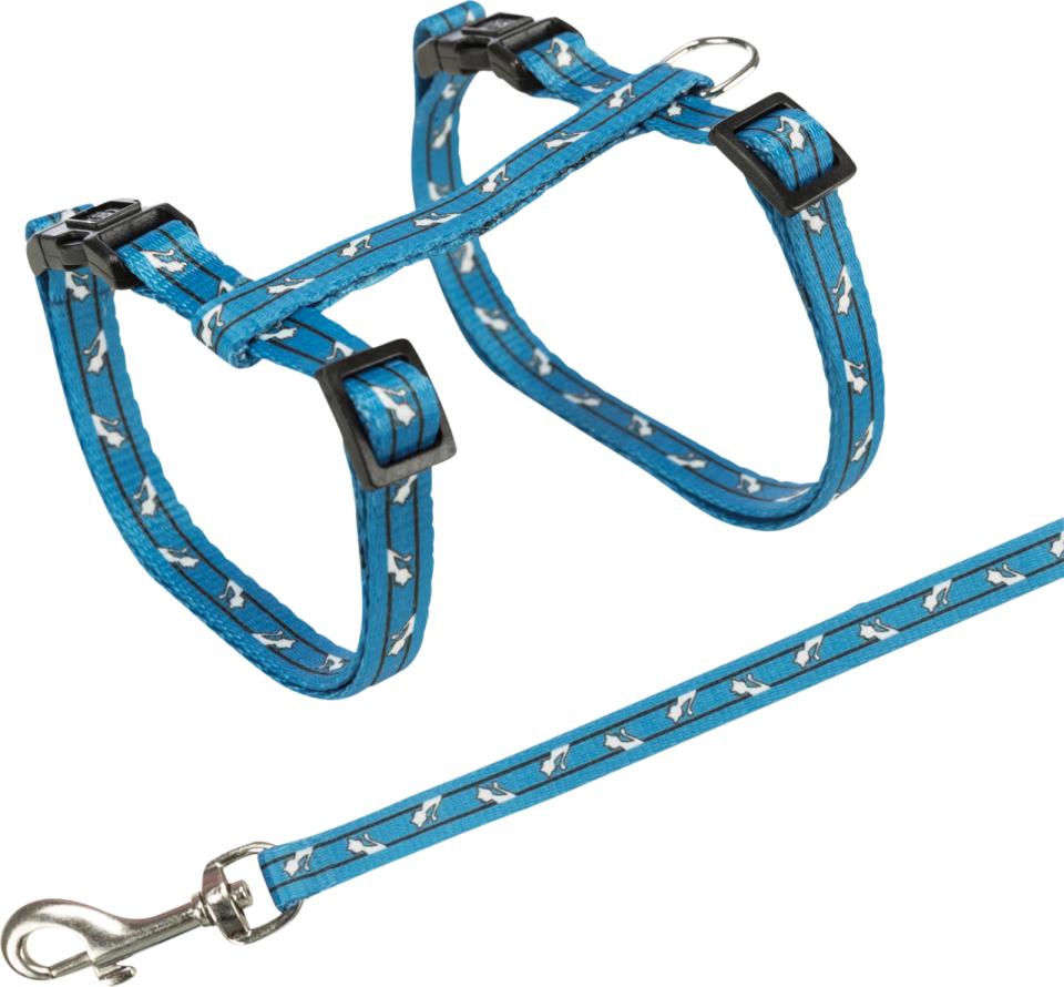 Trixie cat harness (10 mm webbing) with line