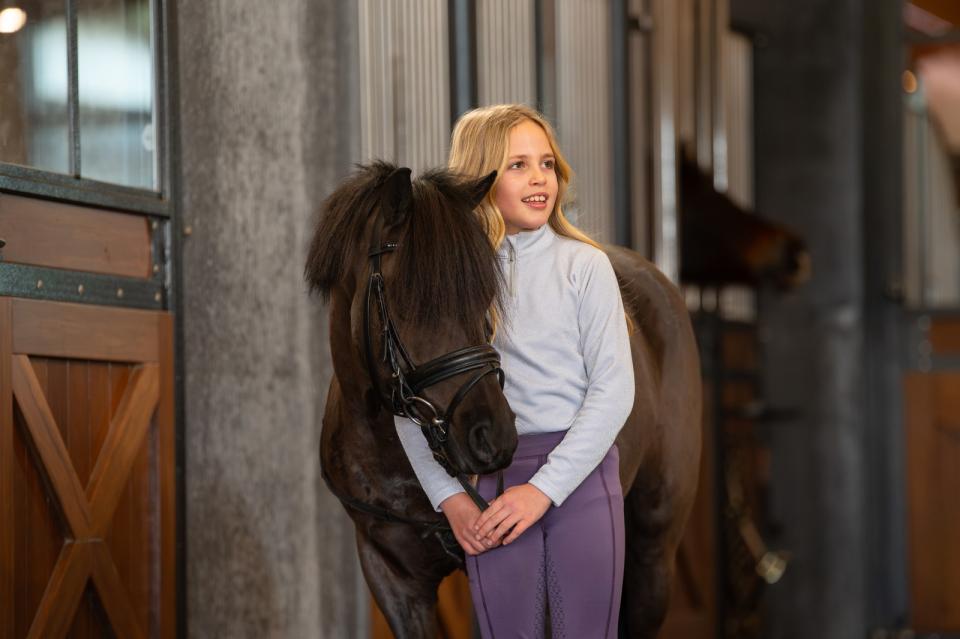 Equipage Shimmer Reithemd half-zip und lang Ärmeln