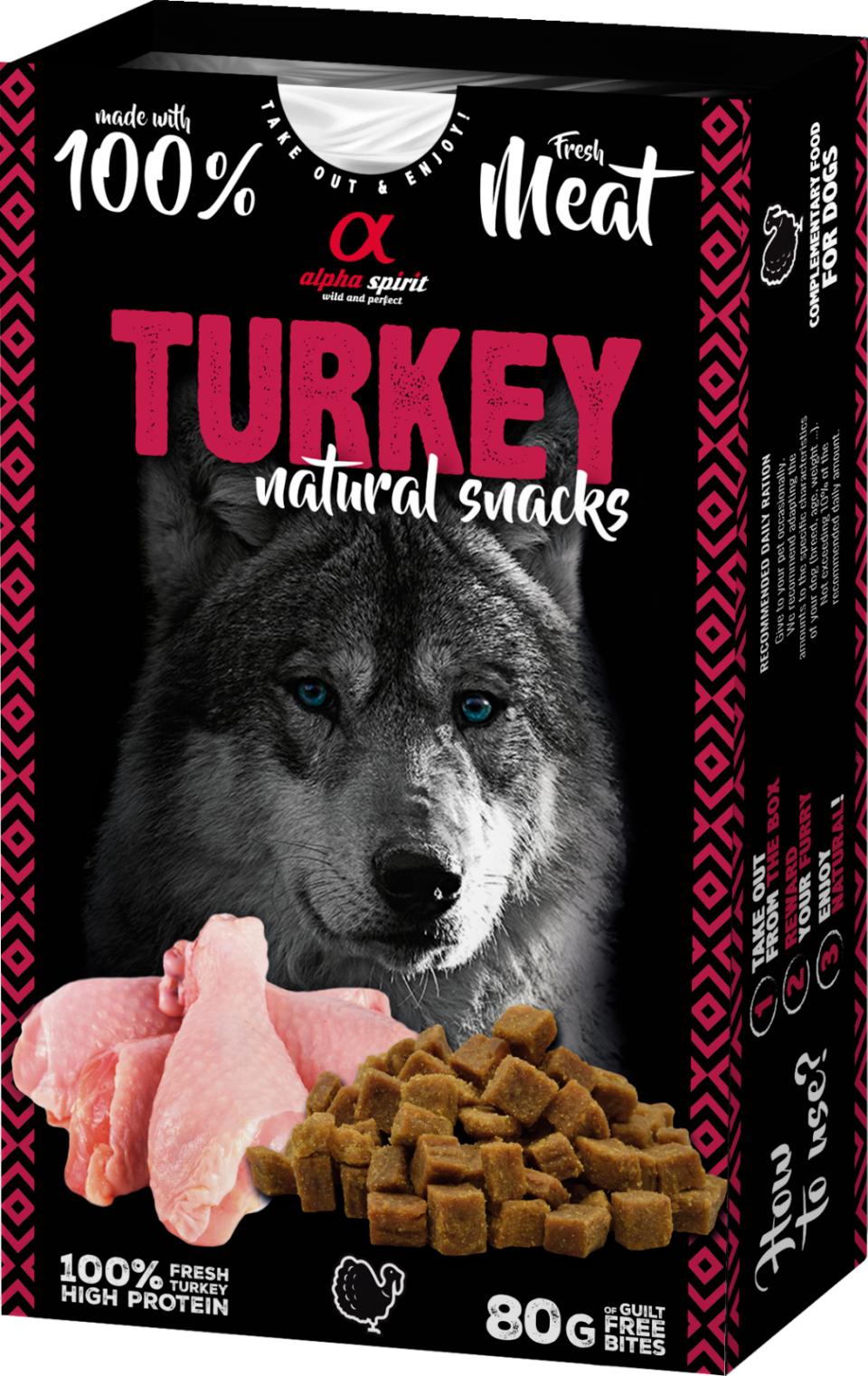 Alpha Spirit Naturals Turkey Hundesnacks (Truthahn)