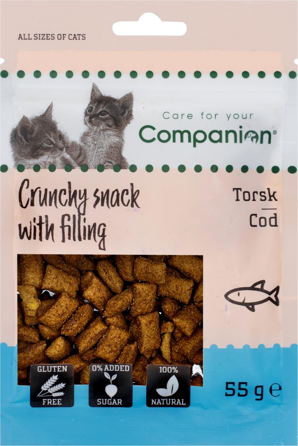 Companion Cat Crunchy with filling - cod