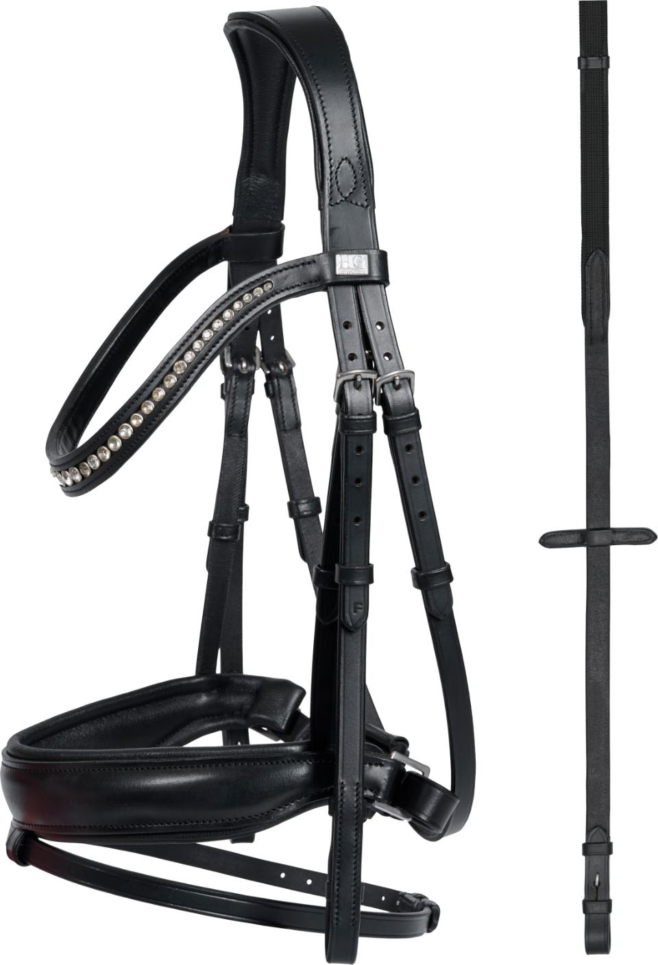 HorseGuard Cryll bridle w/ flash & pull-back
