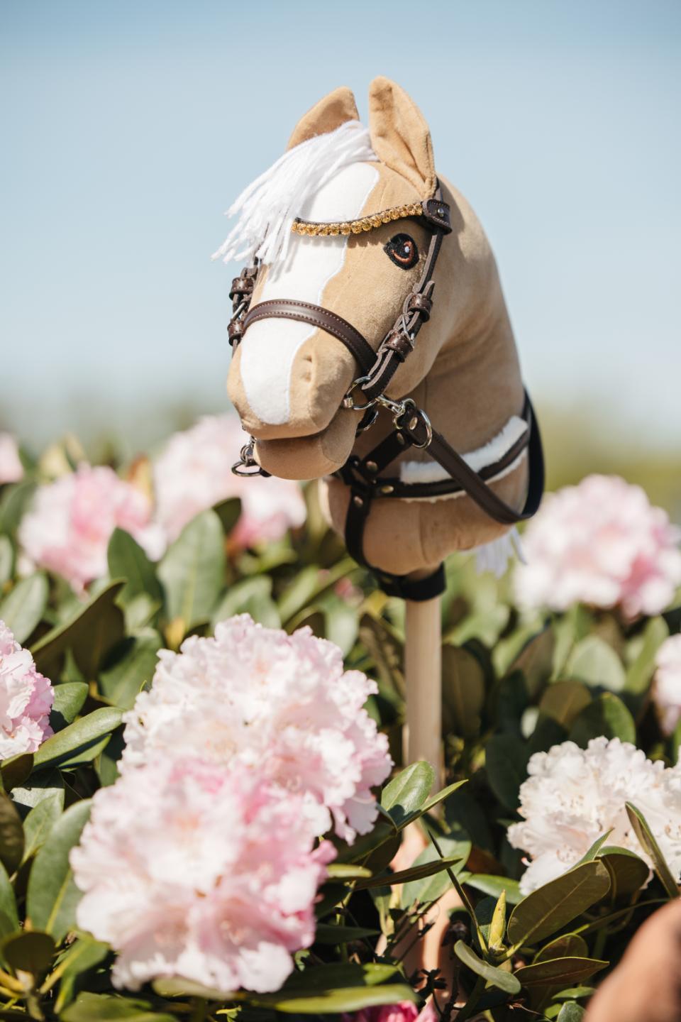 My Hobby Horse Träns brun, med guldstenar