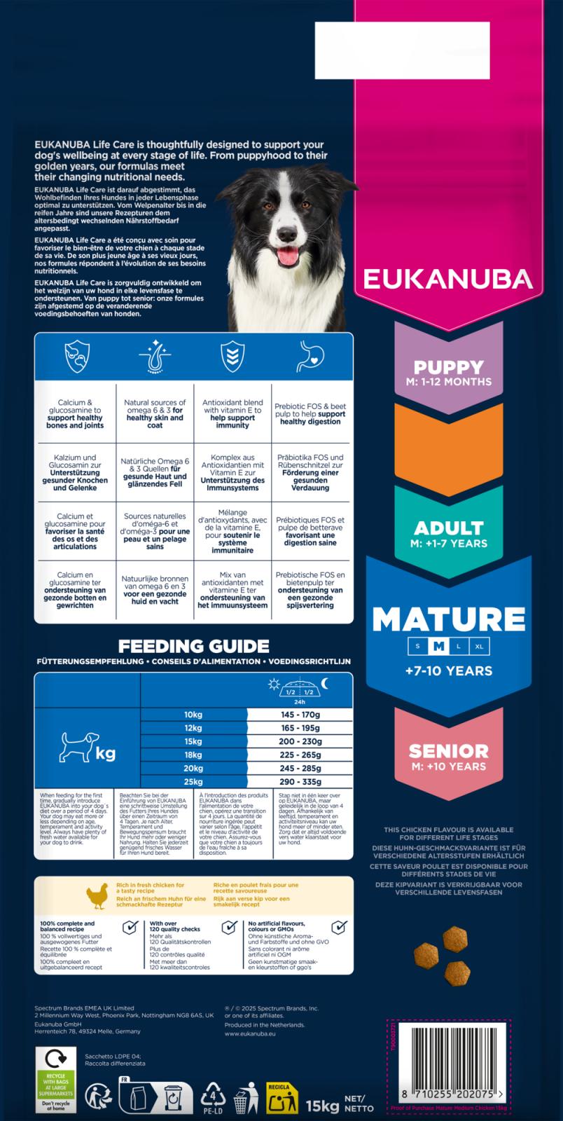 EUKANUBA Mature Medium Breed Chicken