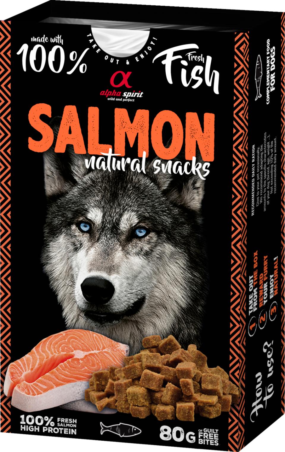 Alpha Spirit Naturals Salmon Hundesnacks (Lachs)
