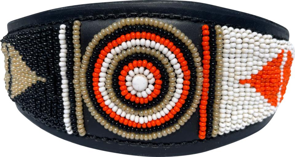 Kampuni handmade dog collar Lucher Swahili antique