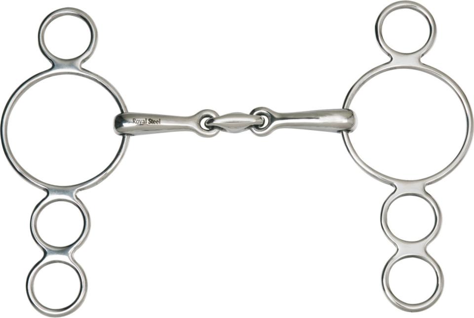 HorseGuard Wien double jointed 3-ring bit 14 mm