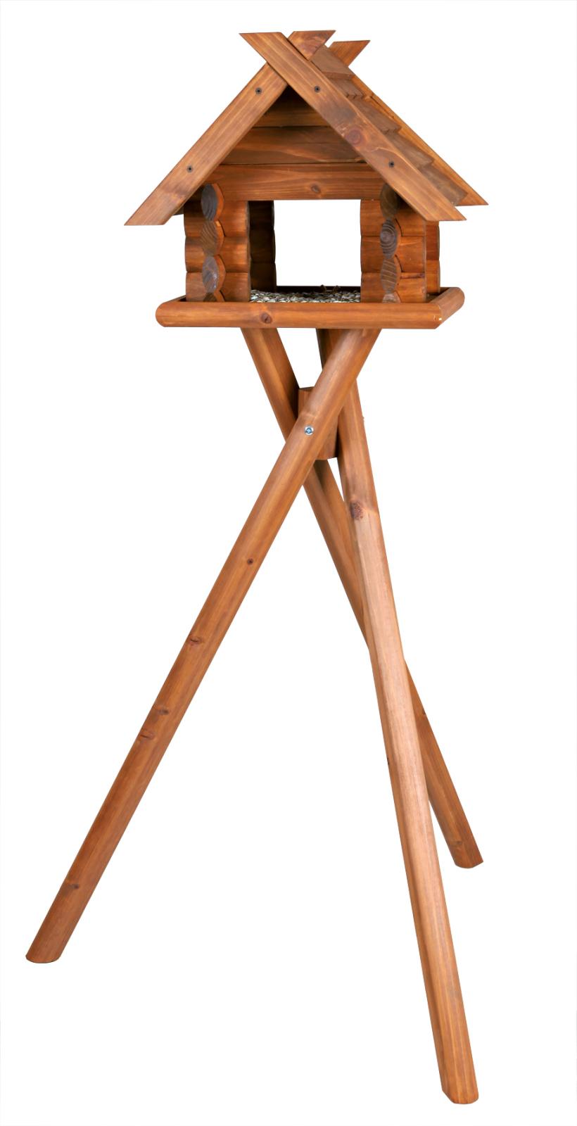 Log Cabin for Feeding Wild Birds