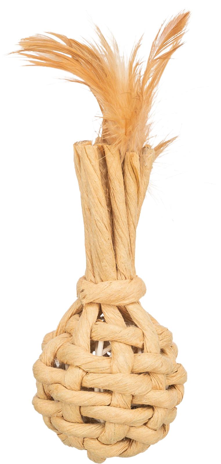 Trixie Papirbold med fjer, bold m/klokke