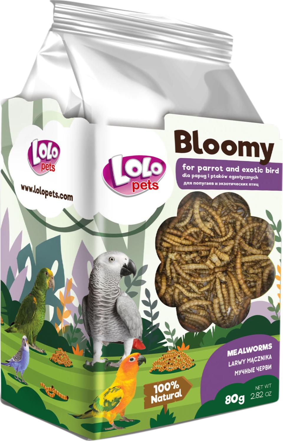 Bloomy Mealworm larvae for parrots and exotic birds