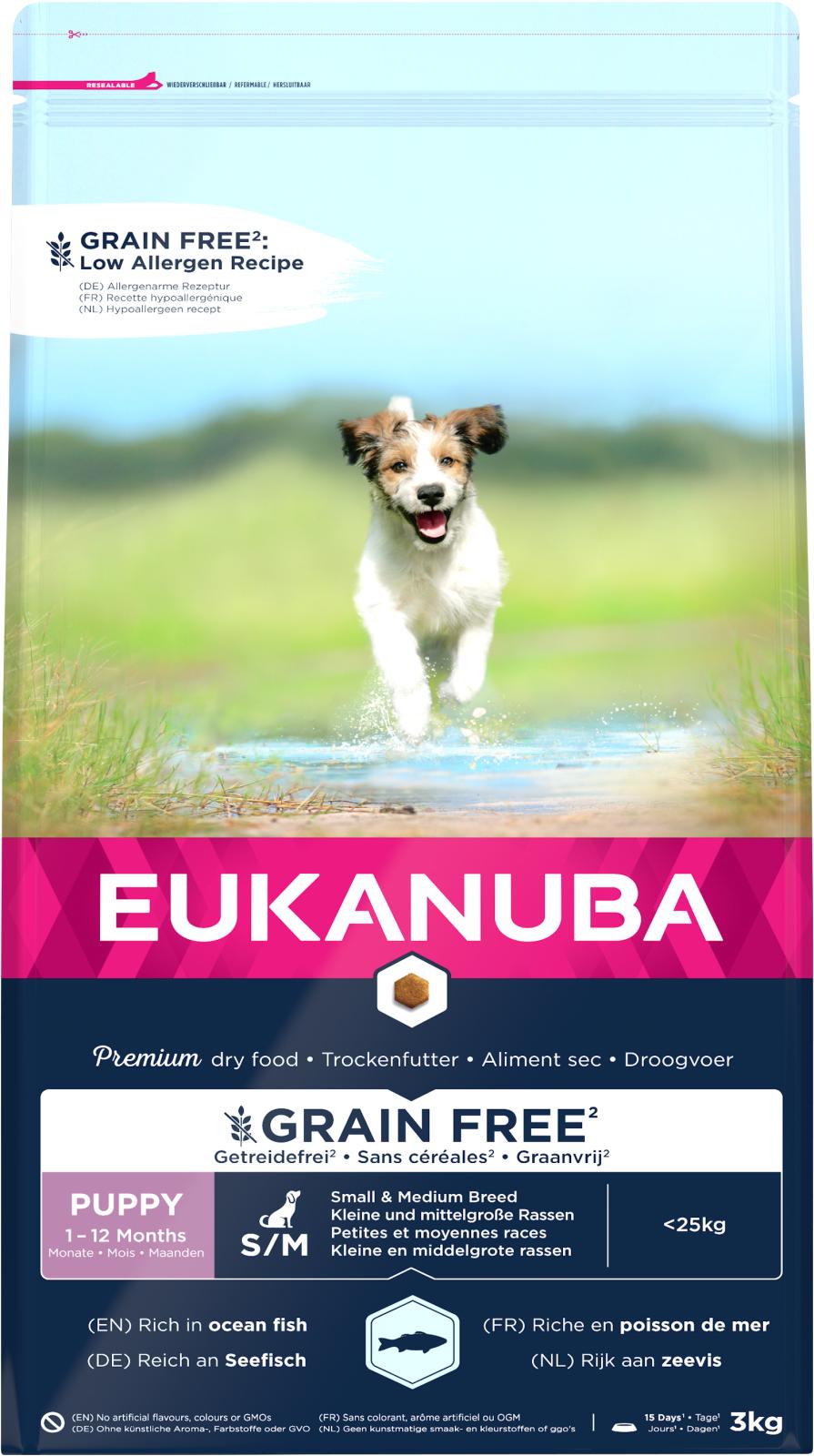 EUKANUBA Puppy & Junior Small/Medium Grainfree havfisk