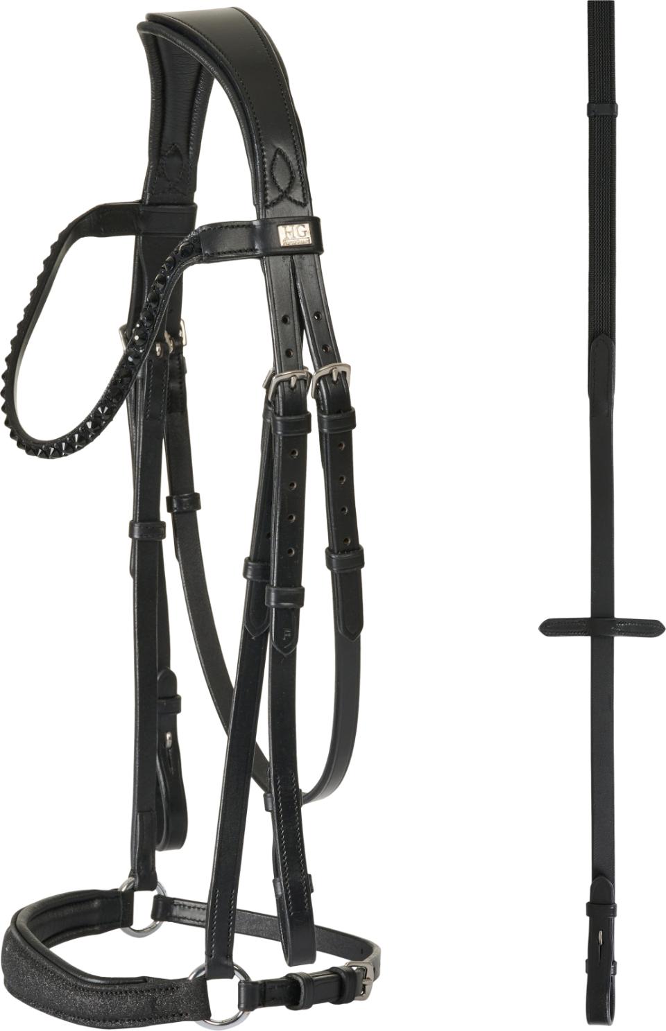 HorseGuard Cryll 24.2 bridle with drop noseband