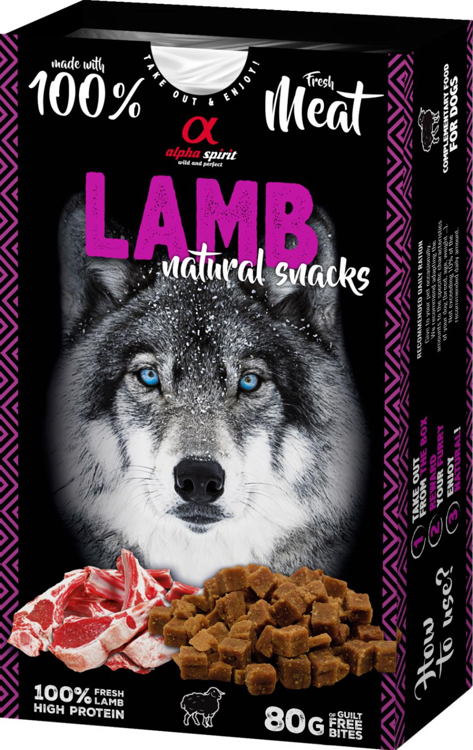 Alpha Spirit Naturals Lamb Hundesnacks (Lamm)