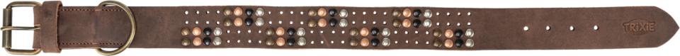 Trixie Rustic Greased leather collar Rivets, extra wide