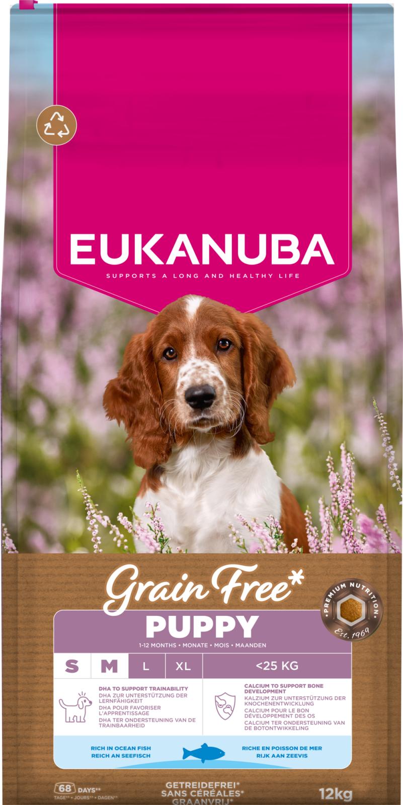 EUKANUBA Puppy & Junior Small/Medium Grainfree havfisk
