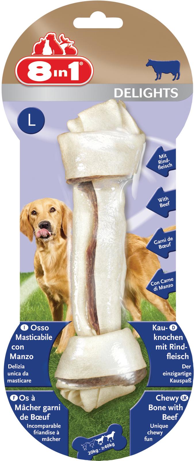 8in1 Delights chewing bones with beef