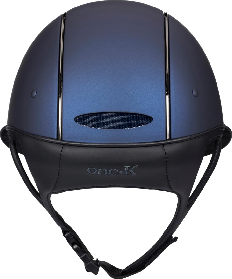 One K Avancé ridhjälm - matt topp, krom front/pipe