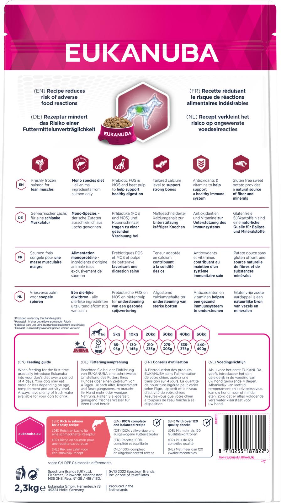 Eukanuba DailyCare Adult All Breeds Mono-Protein Laks