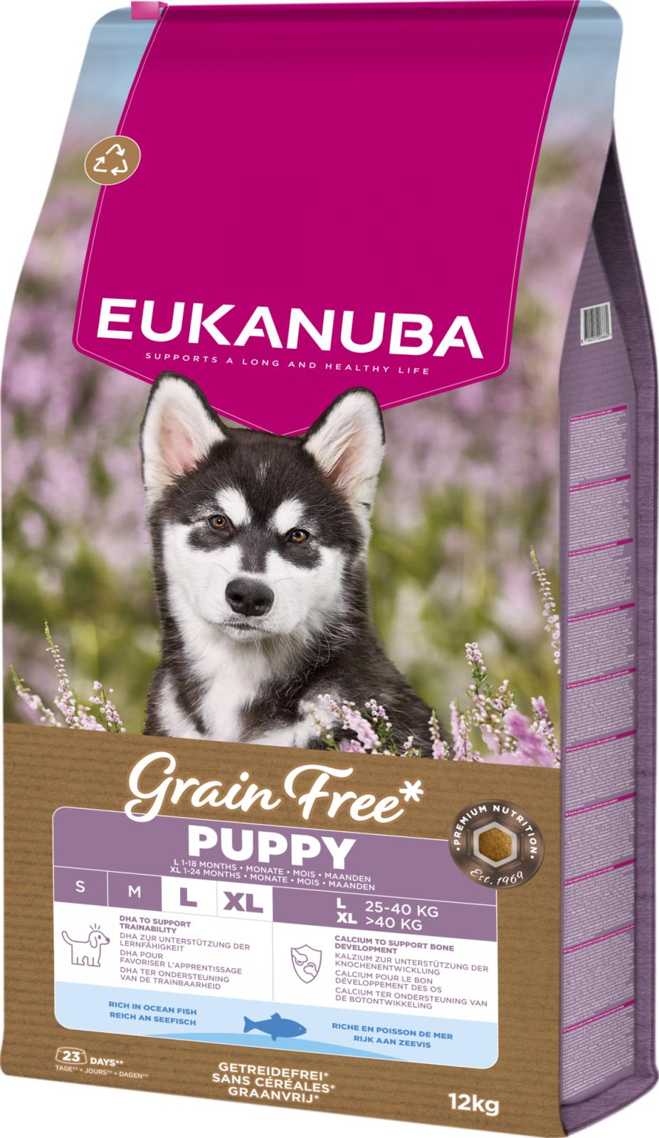 EUKANUBA Puppy & Junior Large Grainfree Havsfisk