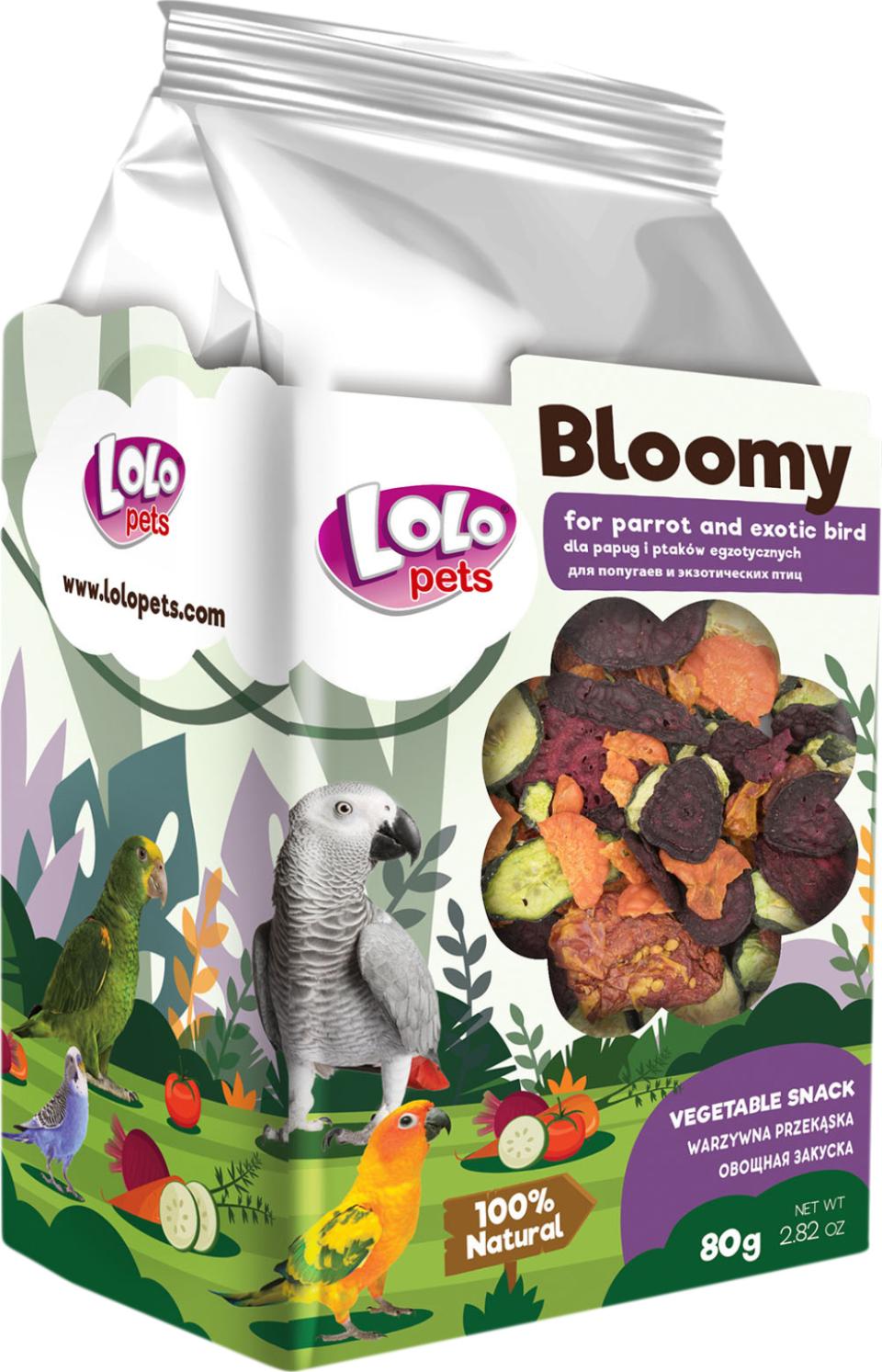 Bloomy Vegetable snack for parrots and exotic birds