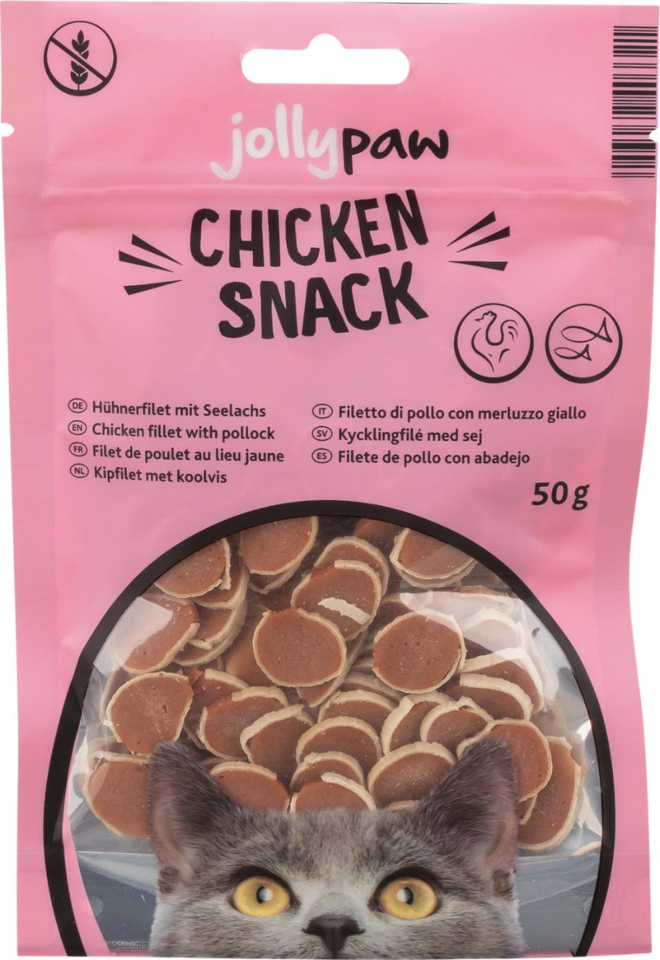 Jolly Paw Tuna snack, kycklingfilé med pollock