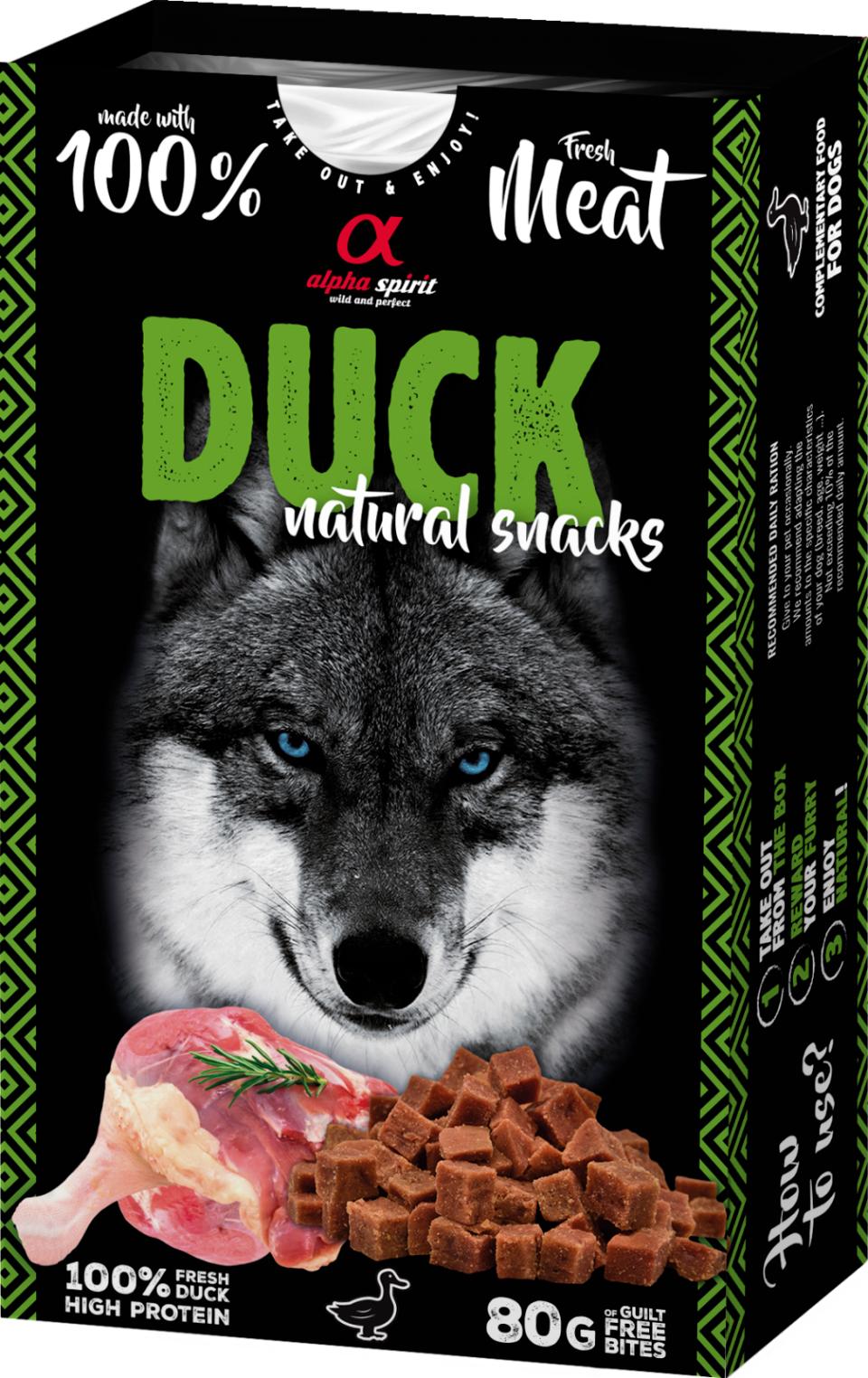 Alpha Spirit Naturals Duck dog snacks (duck)