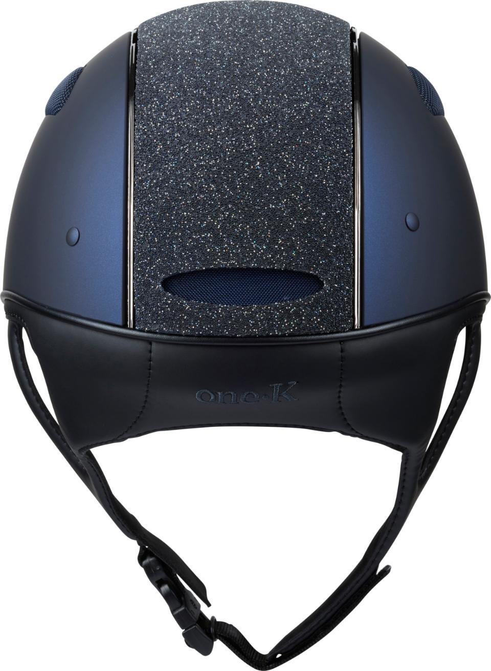 One K Defender Pro Reithelm - Glitter Top, Chrom Pipe