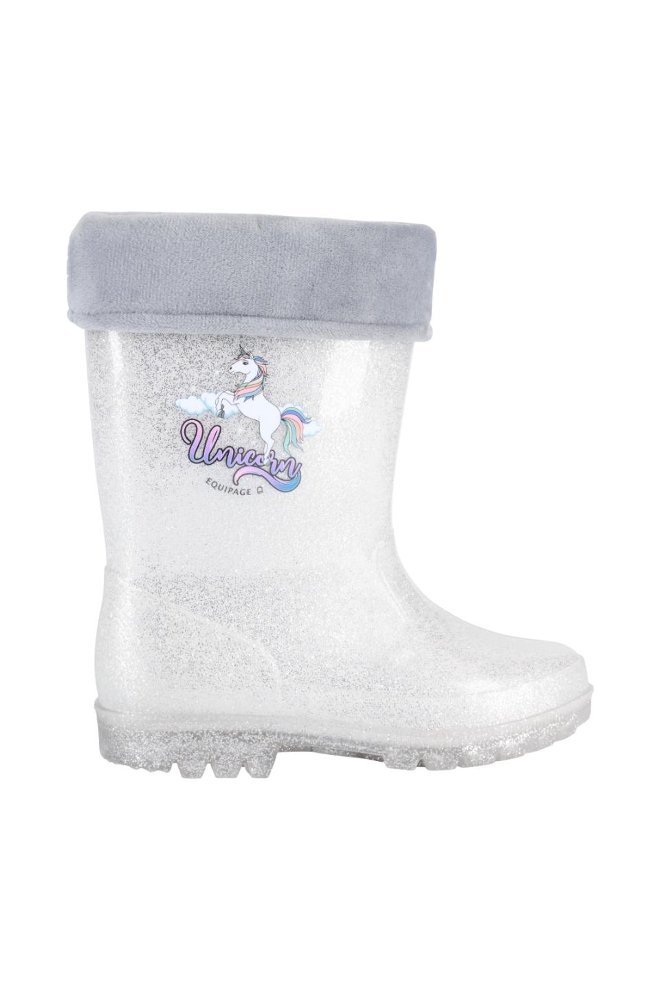 Equipage Light glittriga gummistövlar för barn