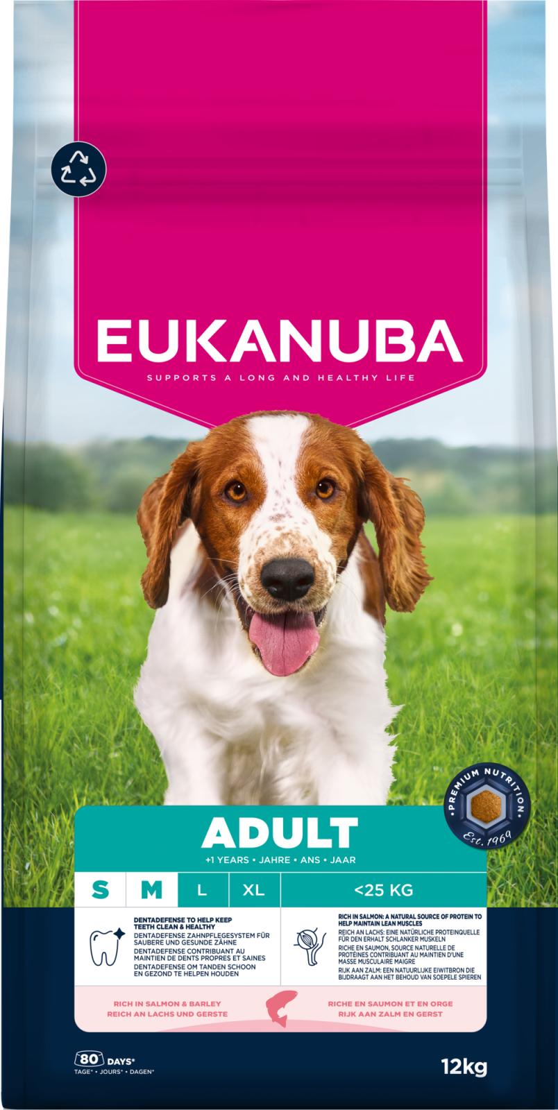 EUKANUBA Adult Small/medium Breed Salmon & Barley