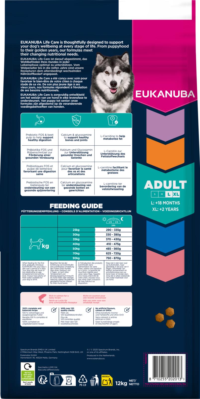 EUKANUBA Adult Large Breed laks & byg