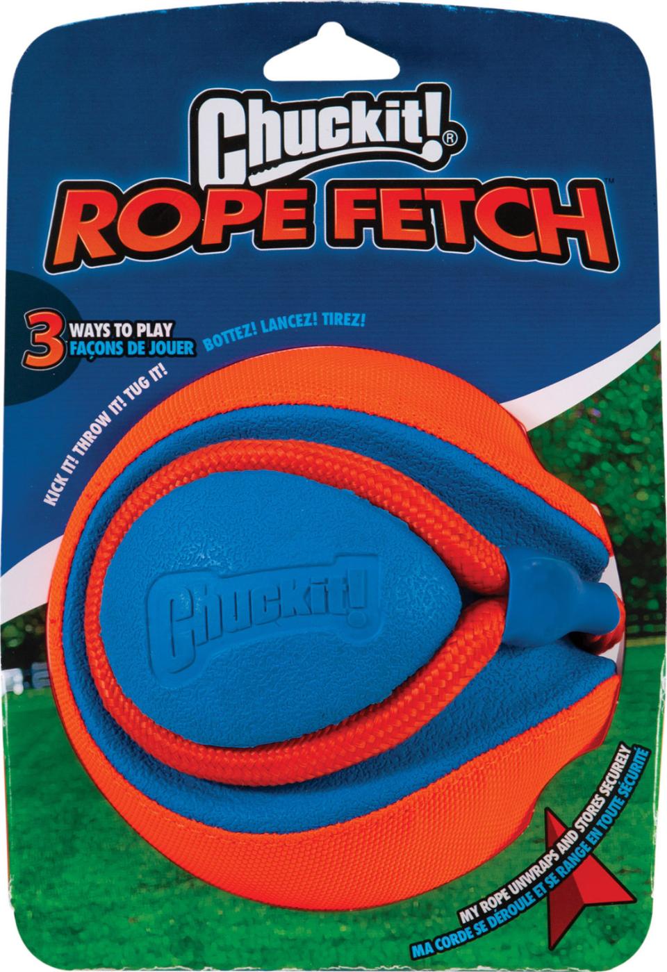 CHUCKIT Rope fetch - boll med rep