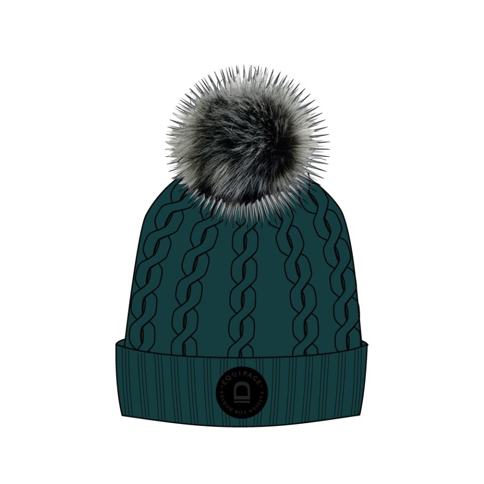 Equipage Vasili Strickmütze mit Kunstfellbommel