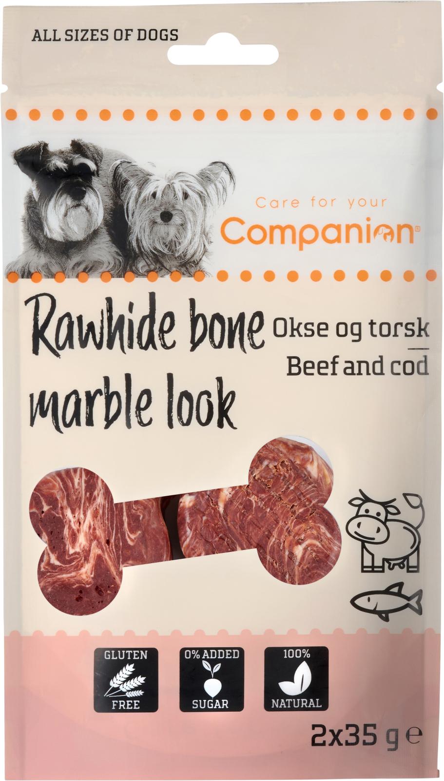 Companion meat wrapped rawhide bone - beef & cod