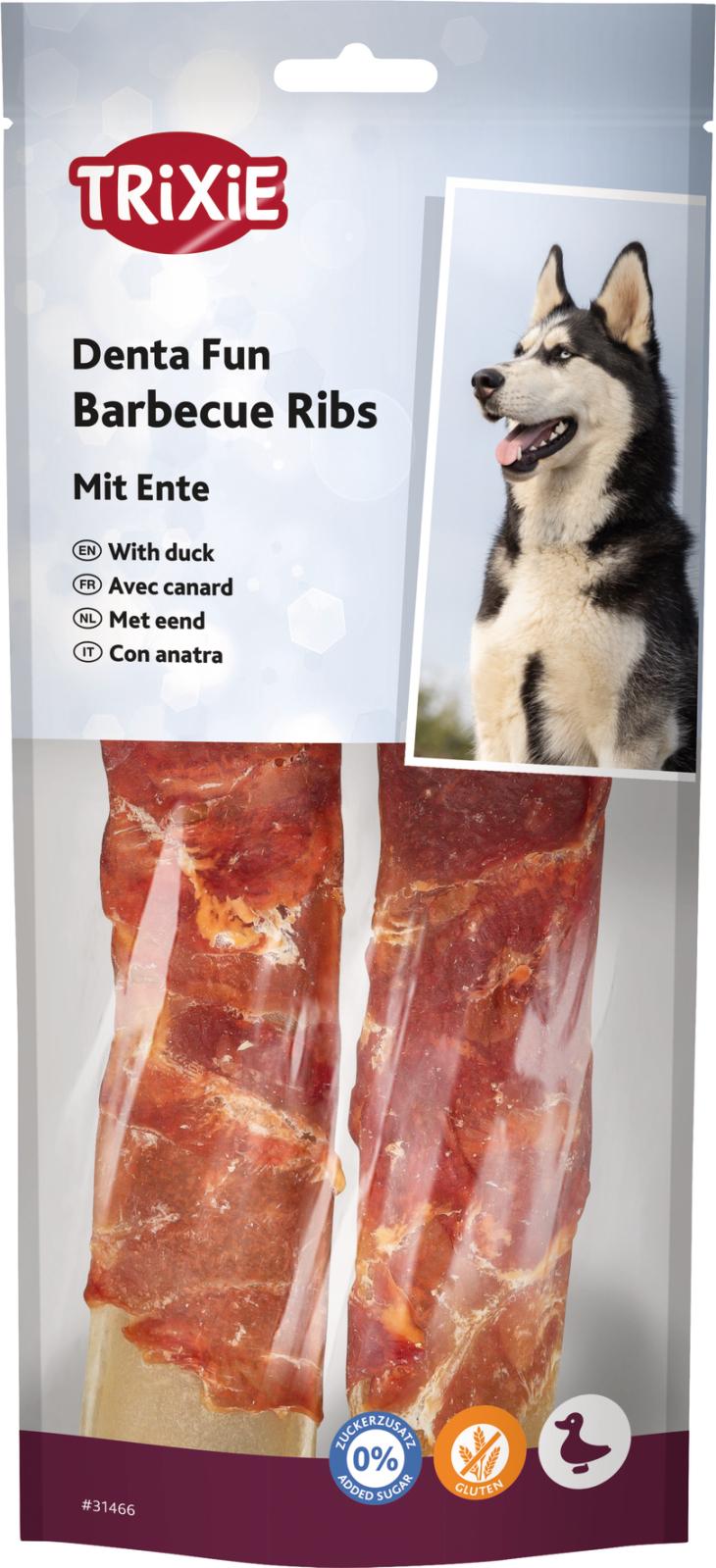 Trixie Denta Fun Barbecue Duck Chewing Ribs