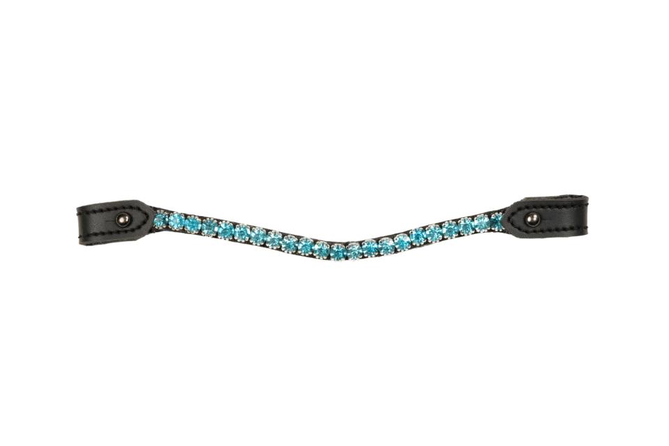 My Hobby Horse Browband, black with blue stones