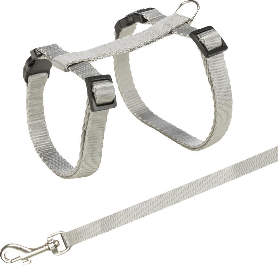 Trixie cat harness (10 mm webbing) with line